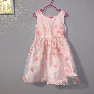 La Princess pink floral embroidered sleeveless formal dress